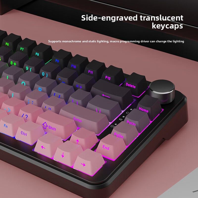 Custom Mechanical Keyboard with RGB Backlight and Triple Mode