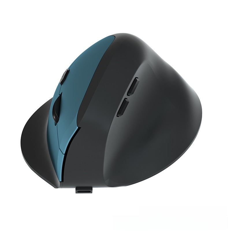 Wireless charging ergonomic upright hand-held mouse