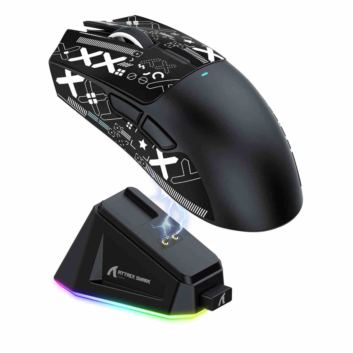 Tri-mode Bluetooth wireless mouse with charging dock