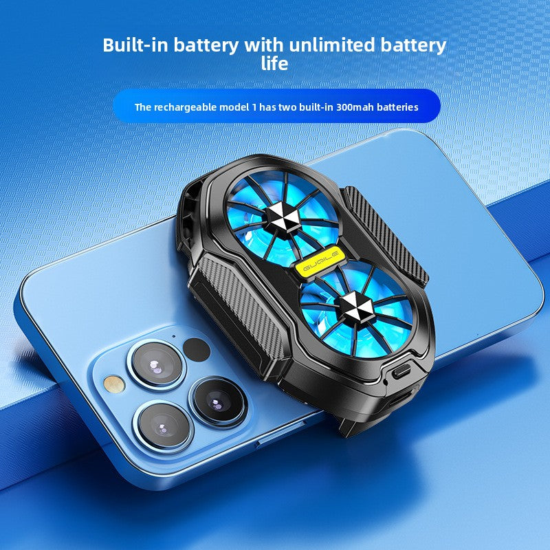 Dual Fan Phone Cooler with Adjustable Speed