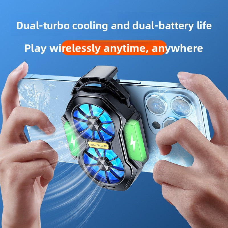 Dual Fan Phone Cooler with Adjustable Speed