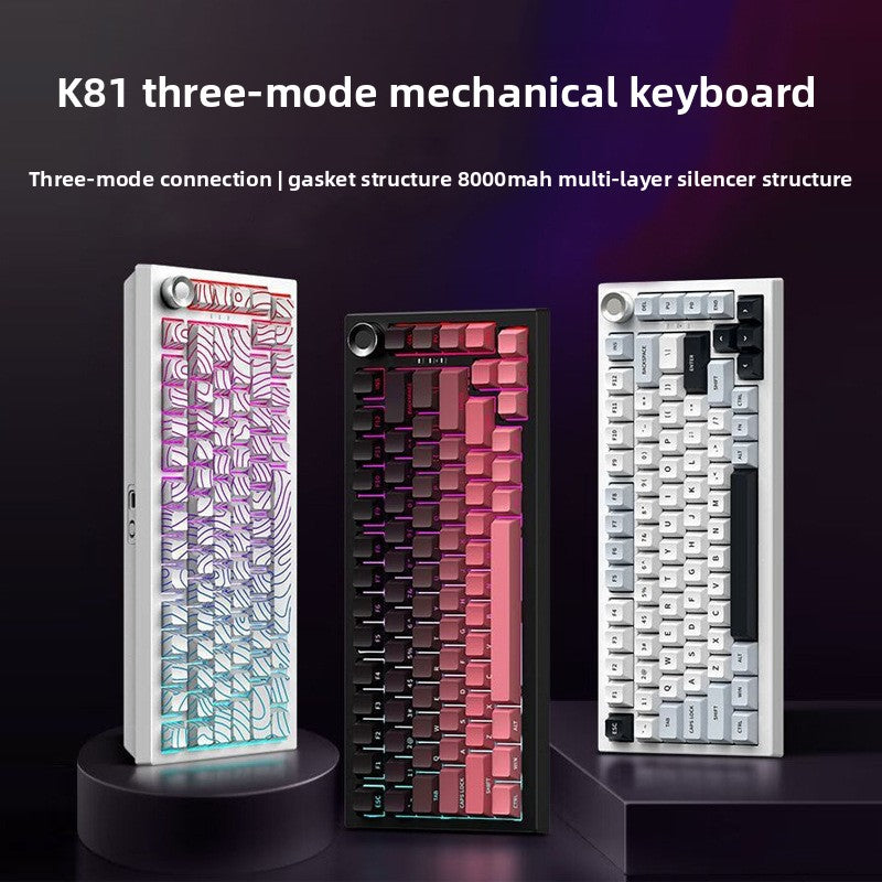 Custom Mechanical Keyboard with RGB Backlight and Triple Mode