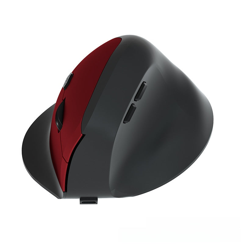 Wireless charging ergonomic upright hand-held mouse