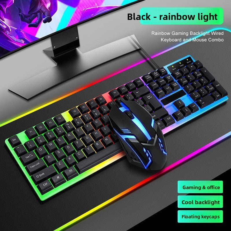 Mechanical feel keyboard and mouse set